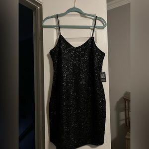 NWT Black sequin Express dress
